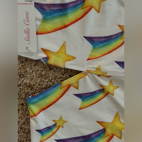 NWT and in Plastic Stella Cove Girls 4 yrs Shooting Stars Side Cut Swimsuit - Picture 6 of 11